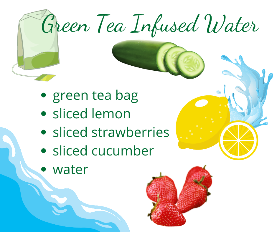 green tea infused water