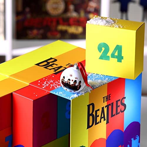 The Beatles - The Beatles Advent Calendar - by Eaglemoss Collections Presented pop-art style with an eye-catching rainbow Beatles design, this luxury box advent calendar is absolutely stuffed with 24 high-quality festive gifts and accessories for true Beatlemaniacs. (139.99)