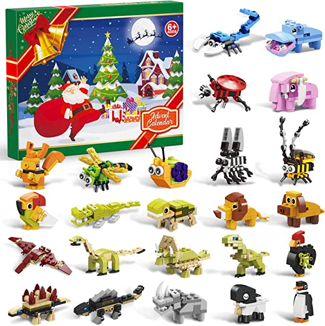 Advent Calendar 2022 Kids Toys, 24 Days Animal Building Blocks Christmas Countdown Calendar, Advent Calendars Surprise Christmas Gifts for Kids Dinosaur Toys (25.99, on sale 20.99)