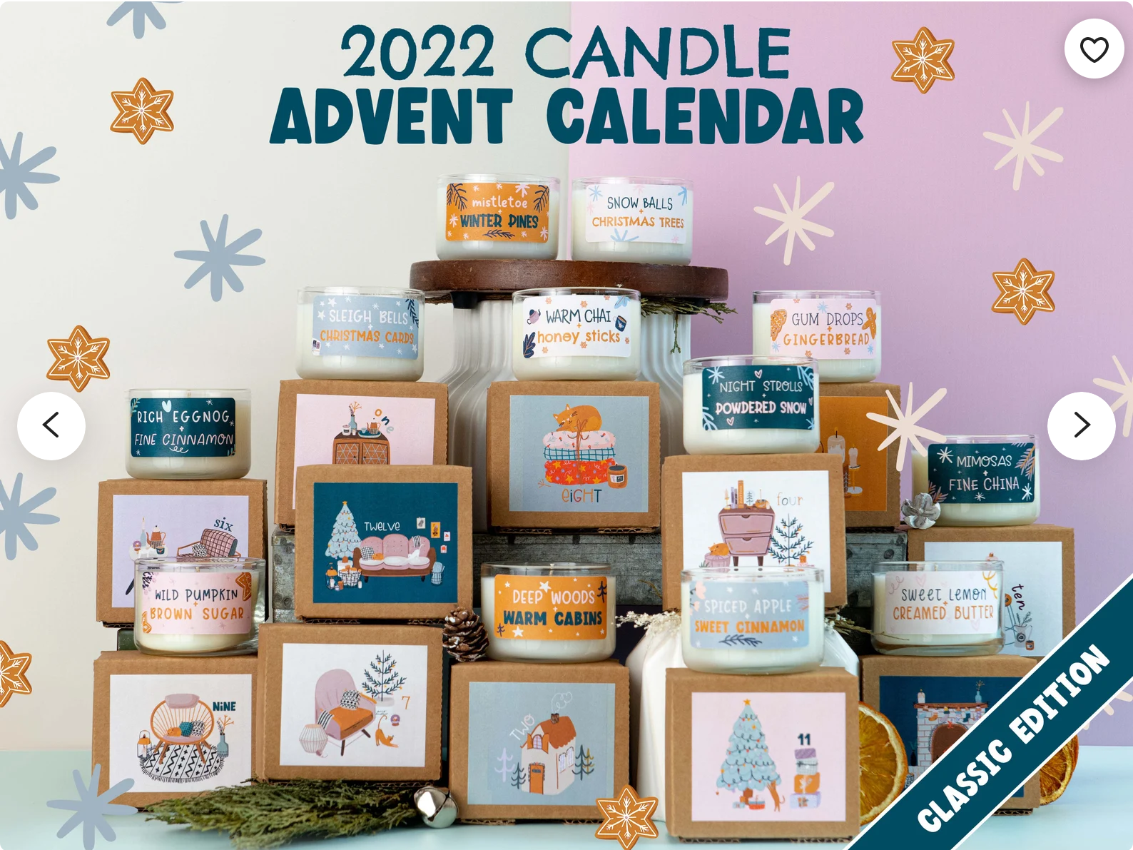 
2022 Candle Advent Calendar | Classic Edition | Christmas Candles | Advent Calendar for Adults

