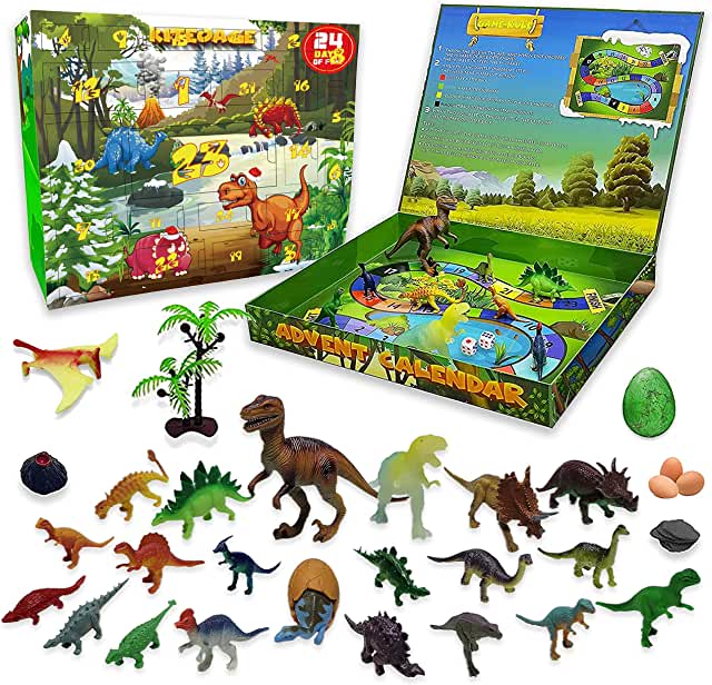 Dinosaurs Advent Calendar 2022 Christmas Countdown Calendar 24 Days Advent Calendar Dinosaurs Toy Gift for Boys Girls Kids Teens Toddler with Dice Game (Regularly 25.99, on sale 21.99, 20.67 with coupon)
