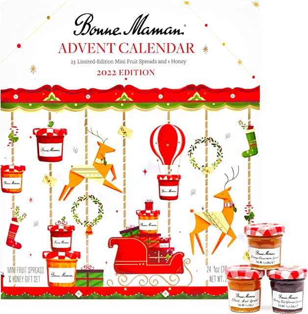 Bonne Maman 2022 Limited Edition Advent Calendar, 23 Mini Fruit Spreads and 1 Honey (39.99)