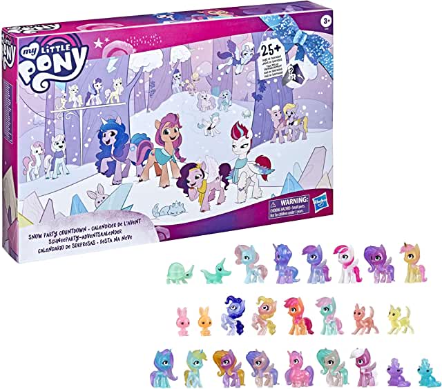 My Little Pony: A New Generation Movie Snow Party Countdown Advent Calendar Toy for Kids - 25 Surprise Pieces, Including 16 Pony Figures (Amazon Exclusive) (27.99, sale 24.53)