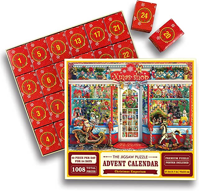 Advent Calendar 2022 Christmas Jigsaw Puzzle - Christmas Emporium, 24 Parts - 1008 Pieces Puzzles Countdown to Christmas (Regularly 25.99, sale 24.43)