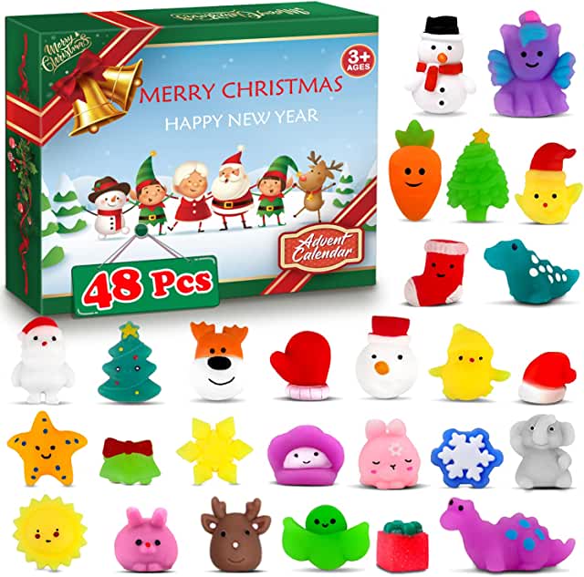 Advent Calendar 2022, 48 Pcs Mochi Squishy Toys for Kids (Regularly 22.99, on sale 17.99)