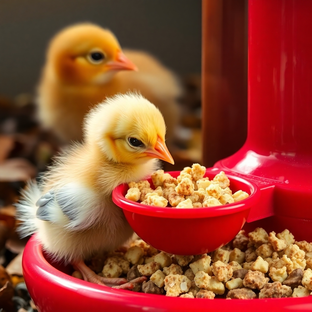 AI chick eating